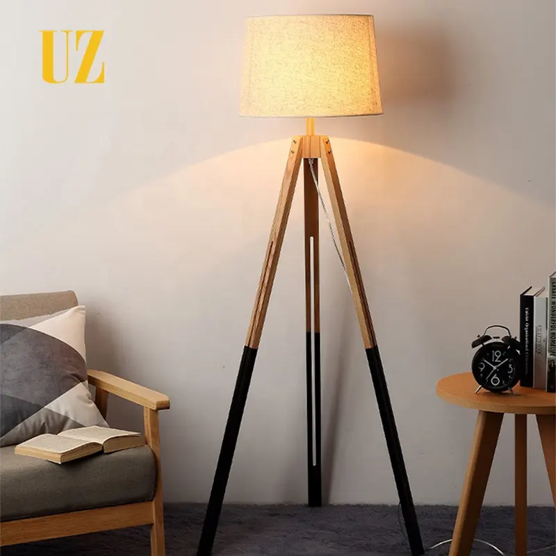 Xiaomi Zhongshan — lampe LED en Bois massif au design Standard, fait à la main, abat-jour en tissu, luminaire d'intérieur