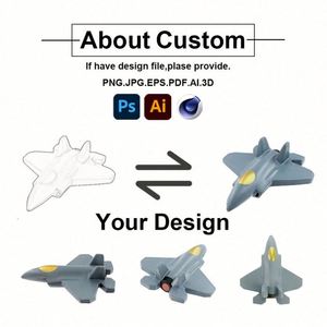 Jouet anti-stress en forme de chasseur aérien avec logo personnalisé, jouet à presser pour enfants et adultes - Product Image 2