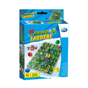 Juego de Mesa Portátil de Plástico de Ajedrez, Ludo y Serpientes y Escaleras para Niños, Entretenimiento Educativo - Product Image 1