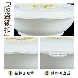 Borui Plastics Disposable Round Bowl With Lid Microwave Safe Food Grade Takeout Packaging Container - Product Image 3
