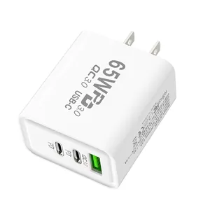 US EU UK Plug 65W USB C caricabatterie da parete adattatore di alimentazione per iPhone 15 caricabatterie professionale Cargador Tipo C