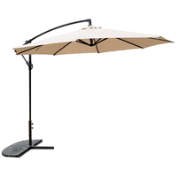 Parasol suspendu 3M Banana en stock, prêt à être expédié pour jardin, patio, cour extérieure