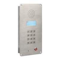 Téléphone de laboratoire à écran LCD en acier inoxydable pour salle blanche pharmaceutique, atelier sans poussière, interphone facile à nettoyer