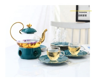 ชุดจานถ้วยชาพอร์ซเลนแฟนซีชุดน้ำชาบรรเทา - Product Image 2