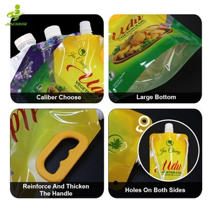 Tùy chỉnh in 1l đứng lên chai đặc biệt hình nấu ăn dầu dừa dầu thực vật palm olein spout pouch với xử lý dây thừng - Product Image 6