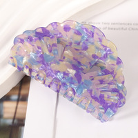 Pinces à cheveux en forme de coquille, Barrettes de tortue pour cheveux fins colorés de 8.5 CM