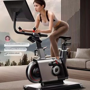 Nouveau design en acier <span class=keywords><strong>pliable</strong></span> pour vélo avec écran LCD, résistance magnétique et contrôle par application pour le fitness en intérieur - Product Image 3