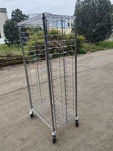 SMT antistatique <span class=keywords><strong>Chrome</strong></span> fil étagère chariot en acier au carbone ESD plateau chariot 4 \ "roues en caoutchouc OEM personnalisable PCB pour chariots à main - Product Image 2