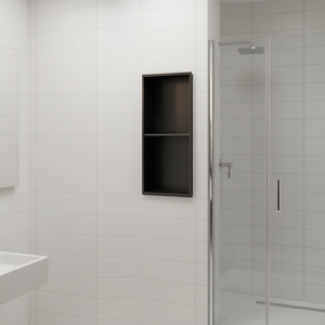 Vevor Nicho de Ducha Empotrado en Pared de Acero Inoxidable 13x25 Pulgadas, Estante de Dos Niveles, Almacenamiento para Baño, Diseño Moderno - Product Image 2