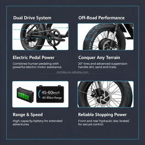 Adultes puissants 20 "Super vélo électrique 48V 1000w <span class=keywords><strong>Enduro</strong></span> tout-terrain E Bike montagne Dirt EBike avec pédale - Product Image 5