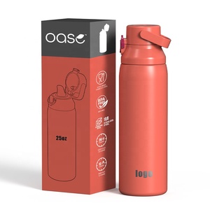 <span class=keywords><strong>OASE</strong></span> Bouteille d'eau portable en acier inoxydable isolée sous vide à double paroi de 25oz avec paille et couvercle escamotable en gros - Product Image 1