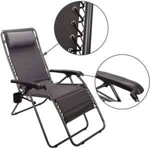 Silla Reclinable Ajustable de <span class=keywords><strong>Gravedad</strong></span> <span class=keywords><strong>Cero</strong></span> Best Choice Products para Patio, Piscina, Playa, <span class=keywords><strong>Tumbona</strong></span> - Product Image 3