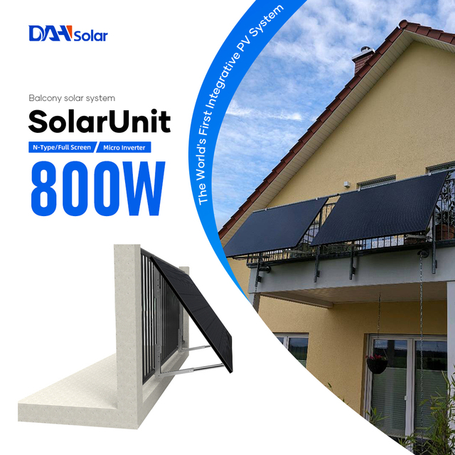 DAH Solarunit Balcony Solar System 800w European Warehouse Solar Panel Plug and Play Kit for Homes Balcony