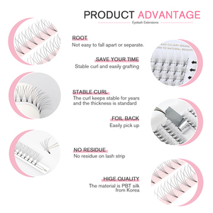Minicabezal para pestañas, extensiones de pestañas de visón de imitación, fácil de secar, profesional - Product Image 6