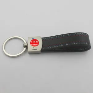 Sunflower JH-S004 Three-Color Sports Square Leather Car <b>Keychain</b> with <b>Custom</b> Logo R Emblem Two-Layer Design Carving Feature - Product Image 4
