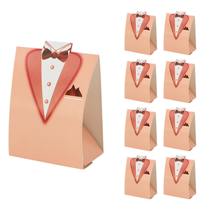 Cajas de Regalo de Papel Pequeñas de Color <span class=keywords><strong>Rosa</strong></span> para Novios, Decoración para Despedida de Soltera, Cajas de Recuerdos para Vestidos y Trajes de Etiqueta con Azúcar - Product Image 4