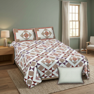 Drap de lit en coton Jaipuri fait main, imprimé traditionnellement au bloc, textile indien pour chambre à coucher, ameublement de maison, vente en gros - Product Image 3