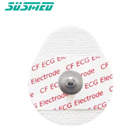 Électrodes ECG de surveillance jetables en mousse PE ronde non tissée pour adultes professionnels