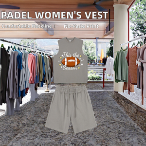 Débardeurs décontractés en tricot Fallen Racket Padel Adict avec logo frontal et shorts assortis - Product Image 2