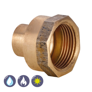 Pezones de bronce Roscados Hembra 16X3/4 Hembra soldada-para aplicaciones de herramientas de torneado - Product Image 2