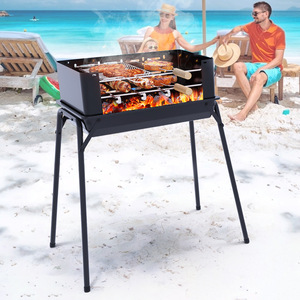 Portable Outdoor Barbecue Grill With Stand Multifunctional Detachable For Camping Picnics Home Use - Product Image 1