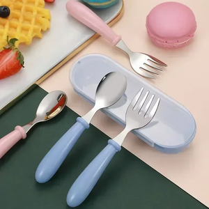 Stainless Steel BPA Free Kid Children Spoon & Fork Cutlery <b>Set</b> - Product Image 4
