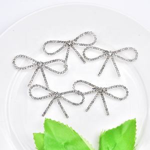 卸売ラインストーンバックルボウタッセルフラワーブローチウェディングドレスガーメントクリスタルシューズバッグDiyデコレーション用ピン付き - Product Image 4