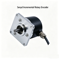 Encodeur rotatif incrémental optique 58 mm, arbre massif 6 mm, 1024 PPR, 5-24 VDC, pilote de ligne NPN PNP, sortie push-pull, IP65