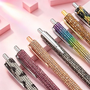 <span class=keywords><strong>Stylo</strong></span> bille rétractable en métal haut de gamme avec incrustation de strass, <span class=keywords><strong>stylo</strong></span> gel en gros avec logo personnalisé, idéal pour l'écriture quotidienne - Product Image 3