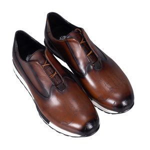 Chaussures décontractées de qualité supérieure en cuir de vache véritable, bout pointu, imperméables, respirantes, légères, isolantes, à enfiler, semelle en caoutchouc - Product Image 5