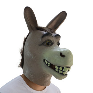 Máscara de Látex de Burro <span class=keywords><strong>Feliz</strong></span> Realista y Adorable para Navidad, Máscara de Disfraces para Adultos, Máscara de Cosplay para Fiestas - Product Image 6