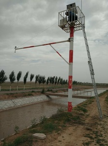 Meteran aliran radar air sungai, pengukur tingkat aliran kecepatan air Sungai