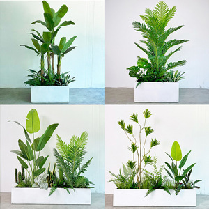 Arreglo <span class=keywords><strong>de</strong></span> Plantas Artificiales <span class=keywords><strong>de</strong></span> Malla <span class=keywords><strong>de</strong></span> Seda para Balcón, Paisaje <span class=keywords><strong>de</strong></span> Plantas Falsas, Decoración <span class=keywords><strong>de</strong></span> Escaleras, Plantas Sueltas - Product Image 2