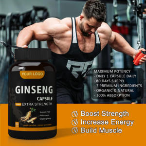 OEM Healthcare <span class=keywords><strong>Panax</strong></span> <span class=keywords><strong>Ginseng</strong></span> Root Supplements Extrair Natural orgânico Custom <span class=keywords><strong>Ginseng</strong></span> cápsula para homem - Product Image 3