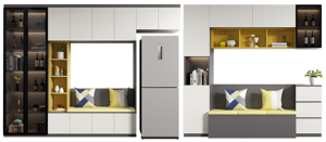 Buffet de salon et armoire de restaurant en bois massif minimaliste moderne - Product Image 5