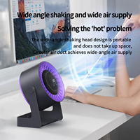 Mini ventilateur intelligent rechargeable par USB moderne 4000mAh 120 °   Ventilateurs de bureau silencieux à 100 vitesses et inclinaison réglable pour chambre à coucher avec télécommande