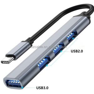 Type-C to <b>USB</b> Splitter Set Hub3.0 1 to 4 <b>USB</b> Multi Port Set Expansion Computer <b>Hub</b> <b>USB</b> Extender - Product Image 2