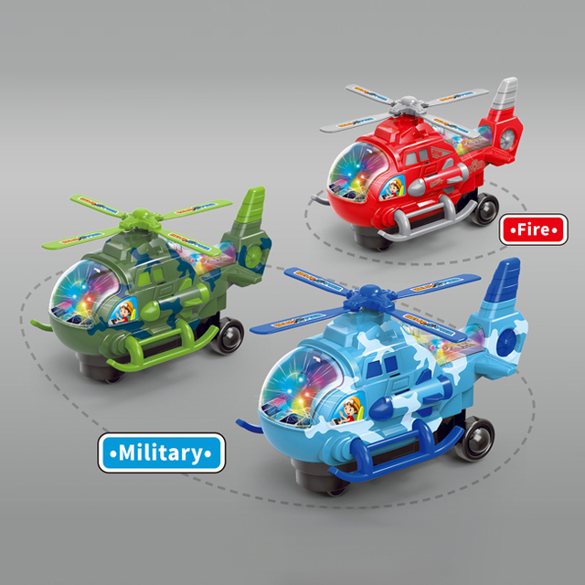 Electric Mini Airplane Toys with Light and Sounds Plastic Simulation Aircraft Battery Operated Helicopter Toy