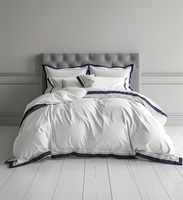 Starz Home Ensemble de literie blanc 4-en-1 Ensemble de literie blanc King Size Housse de couette Drap de lit