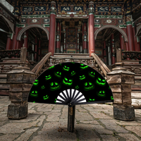 Balançoire à une main en bambou Kung Fu ventilateur imprimé Design musique-Style ange peinture panier pour les fêtes fête décoration Souvenir artisanat