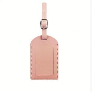 Wholesale Colorful Pu Leather Luggage Custom Baggage <b>Name</b> <b>Tags</b> With Address Label for Travel Accessories - Product Image 6