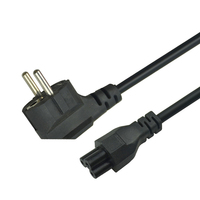 SIPU Câble d'alimentation à 3 broches standard européen de haute qualité, prise à angle droit pour projecteurs et ordinateurs Connecteur Euro IEC C13