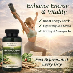 แคปซูลอัชวากันธา <span class=keywords><strong>450</strong></span> มก. แบรนด์ส่วนตัว 100% สมุนไพรธรรมชาติ ปราศจากส่วนผสมจากสัตว์ ช่วยลดความเครียดและปรับอารมณ์ให้สงบ - Product Image 2