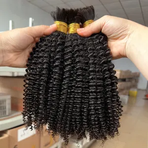 Großhandel Indisches Haar Raw Virgin Bundles Bulk Braid ing Echthaar für Mikro zöpfe