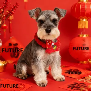 <span class=keywords><strong>Collar</strong></span> de Invierno para Mascotas con Diseño de Dibujos Animados Ecológico de Año Nuevo, Estilo Chino, Felpa, Caballito, Perro de la Suerte, Gato, Accesorios de Primavera - Product Image 3