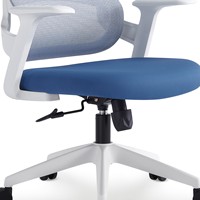 Chaise de bureau ergonomique JOHOOFURNITURE avec cadre blanc, vente en gros, Cadeira De Escritorio pour bureau à domicile, coussin épais confortable