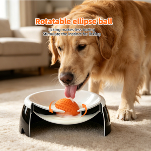 Comedero Lento Portátil de Plástico Seguro para Perros, Cuenco Giratorio con Bola para Lamer Vigorosamente; Alivia la Ansiedad y Calma a los Perros - Product Image 3