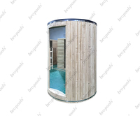 Vente d'usine Bropool - Sauna en cèdre rouge traditionnel pour 1 à 2 personnes, extérieur, avec panneau de commande informatique et chauffage électrique