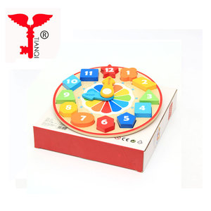 Nouveau <span class=keywords><strong>horloge</strong></span> éducative <span class=keywords><strong>3d</strong></span> puzzles en bois pour enfants - Product Image 3