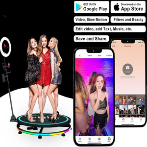 บูธถ่ายภาพ 360 องศา แพลตฟอร์มหมุนถ่ายภาพพาโนรามา 360 องศา แท่นเต้นรำ ฉากเวที กระจกเงาเวทมนตร์ 3 มิติ โคมไฟกระจกเงา - Product Image 4